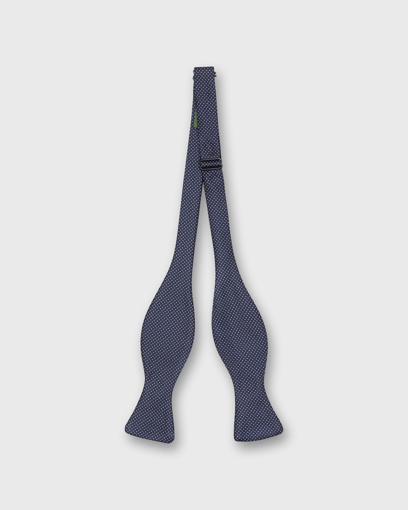 Silk Bow Tie in Navy Runnymede Pin Dots