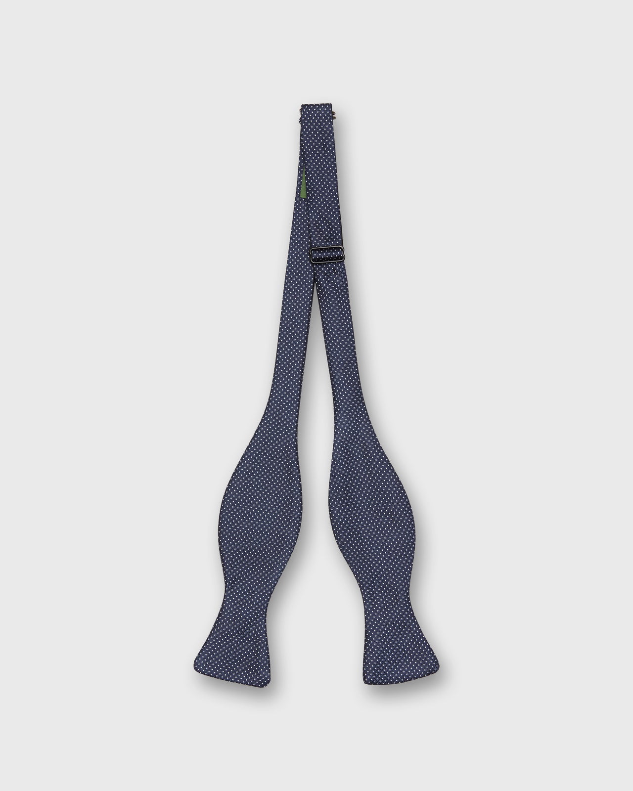 Silk Bow Tie in Navy Runnymede Pin Dots