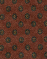 Load image into Gallery viewer, Wool Print Tie in Rust/Fern/Tobacco Flower
