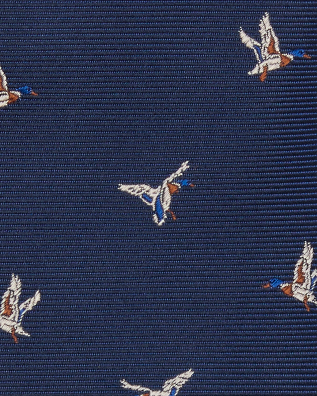 Silk Woven Tie in Navy Duck