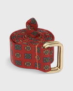 Load image into Gallery viewer, D-Ring Belt in Brick Alexander Foulard
