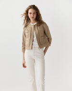 Load image into Gallery viewer, Kiki Jacket in Khaki Stretch Canvas
