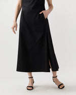 Load image into Gallery viewer, Rosalind Dress in Black Cotton/Nylon Poplin
