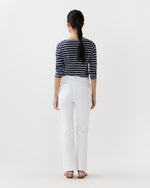 Load image into Gallery viewer, Kendall Flare 5-Pocket Jean in White Stretch Denim
