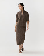 Load image into Gallery viewer, Violetta Top in Brown/Ivory Speckled Knit
