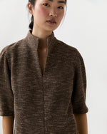 Load image into Gallery viewer, Violetta Top in Brown/Ivory Speckled Knit

