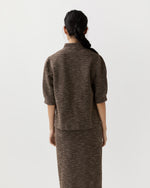 Load image into Gallery viewer, Violetta Top in Brown/Ivory Speckled Knit

