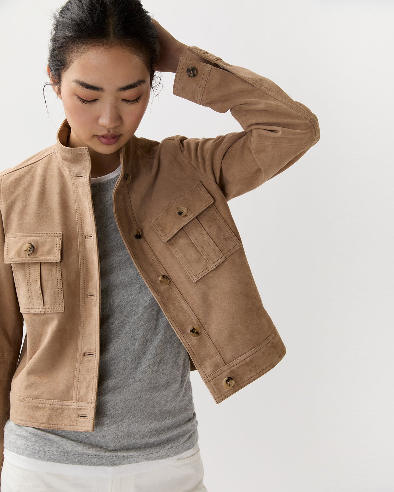 Corrie Jacket in Desert Suede