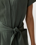 Load image into Gallery viewer, Lianna Dress in Olive Stretch Cotolino
