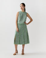 Load image into Gallery viewer, Kyle Skirt in Grass/Multi Speckled Tweed
