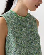 Load image into Gallery viewer, Cropped Mimi Top in Grass/Multi Speckled Tweed
