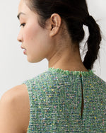 Load image into Gallery viewer, Cropped Mimi Top in Grass/Multi Speckled Tweed
