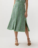 Load image into Gallery viewer, Kyle Skirt in Grass/Multi Speckled Tweed
