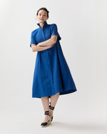 Load image into Gallery viewer, Riley Dress in Marine Paperweight Stretch Poplin
