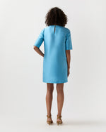 Load image into Gallery viewer, Short Paige Dress in Celest Mikado
