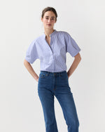 Load image into Gallery viewer, Perry Shirt in Blue Bengal Stripe Poplin
