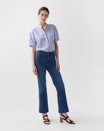 Load image into Gallery viewer, Perry Shirt in Blue Bengal Stripe Poplin
