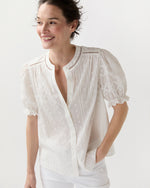 Load image into Gallery viewer, Leonie Blouse in White Embroidered Eyelet
