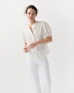Load image into Gallery viewer, Leonie Blouse in White Embroidered Eyelet
