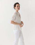 Load image into Gallery viewer, Leonie Blouse in White Embroidered Eyelet
