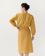 Load image into Gallery viewer, Adley Wrap Skirt in Yellow Provençal Rustic Poplin
