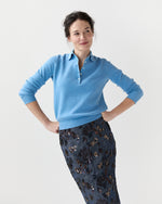 Load image into Gallery viewer, Connor Sweater in Cameo Blue Cotton/Silk

