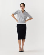 Load image into Gallery viewer, Alison Sweater in Pale Heather Grey Cotton/Silk
