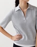 Load image into Gallery viewer, Alison Sweater in Pale Heather Grey Cotton/Silk
