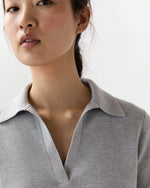 Load image into Gallery viewer, Alison Sweater in Pale Heather Grey Cotton/Silk
