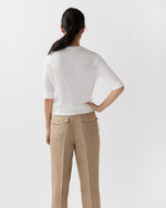 Load image into Gallery viewer, Short-Sleeved Rosie V-Neck Cardigan in Off White Linen
