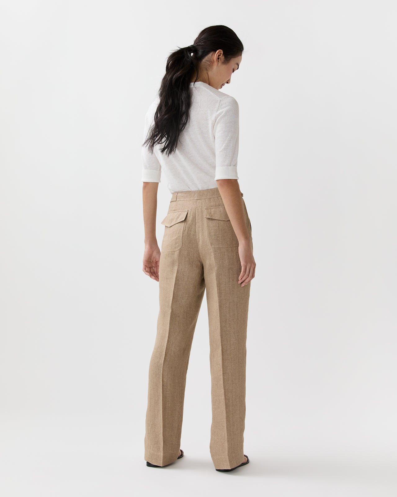 Billie Pant in Flax Linen Twill