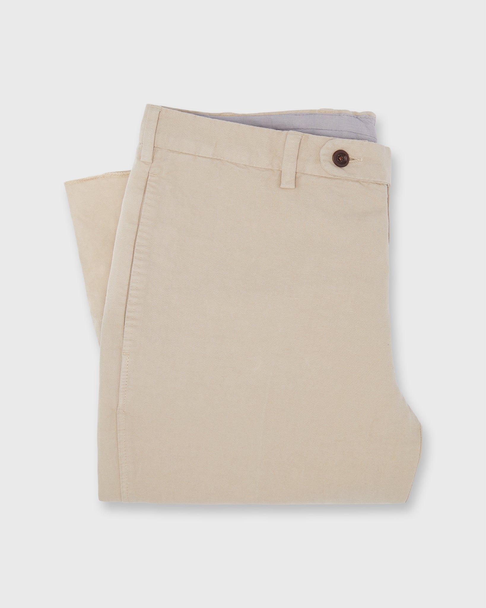 Garment-Dyed Sport Trouser in Sand Cotolino Twill | Shop Sid Mashburn