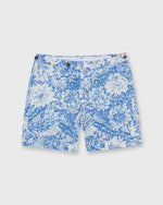 Load image into Gallery viewer, Side-Tab Sport Short in Blue Bahamian Hand Printed Cotton
