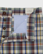 Load image into Gallery viewer, Field Pant in Navy/Bone/Orange Madras
