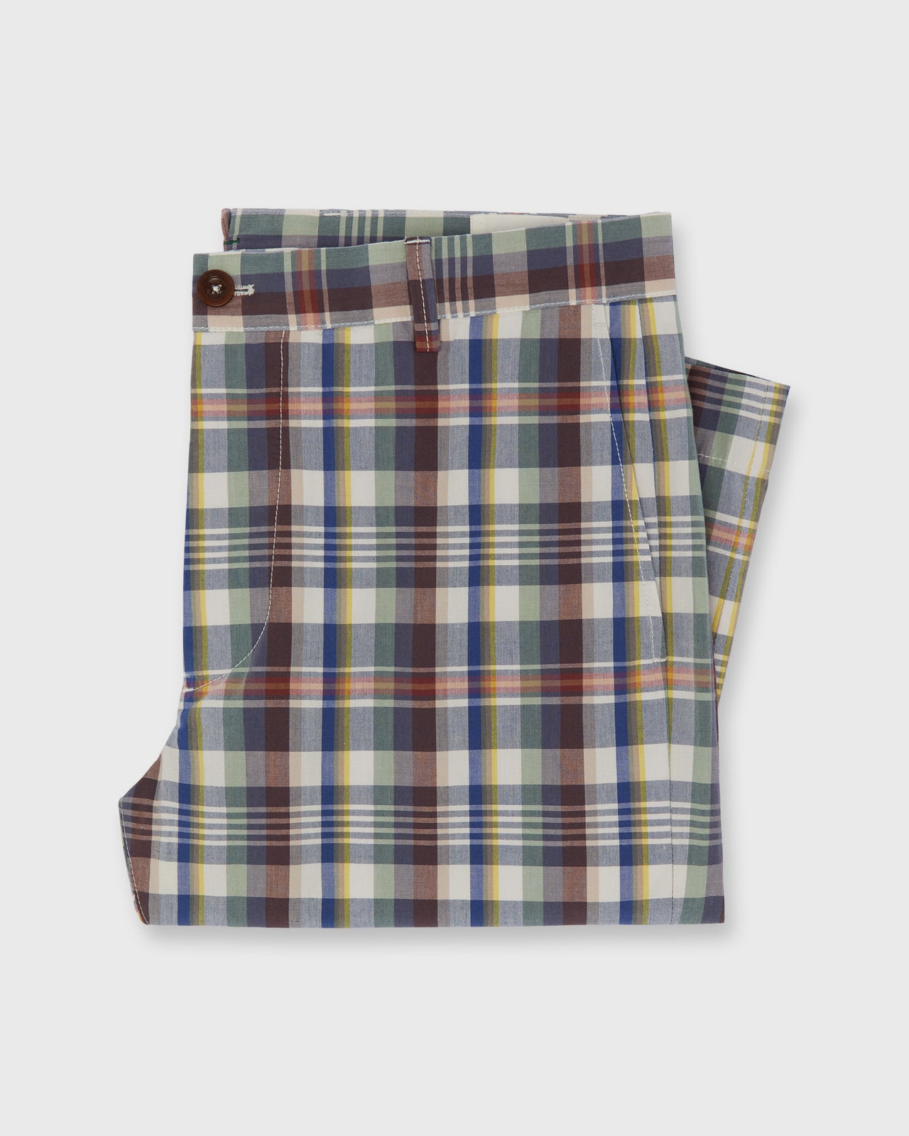 Field Pant in Navy/Bone/Orange Madras