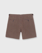 Load image into Gallery viewer, Side-Tab Field Short in Slate/Red/Yellow Square Jacquard
