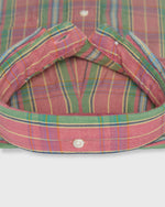 Load image into Gallery viewer, Button-Down Sport Shirt in Coral/Green/Yellow Madras
