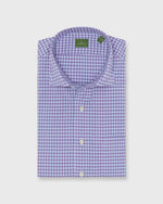 Load image into Gallery viewer, Spread Collar Sport Shirt in Sky/Berry/White Check Poplin
