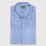 Load image into Gallery viewer, Made-to-Measure Shirt in Blue/Sky Gingham Poplin
