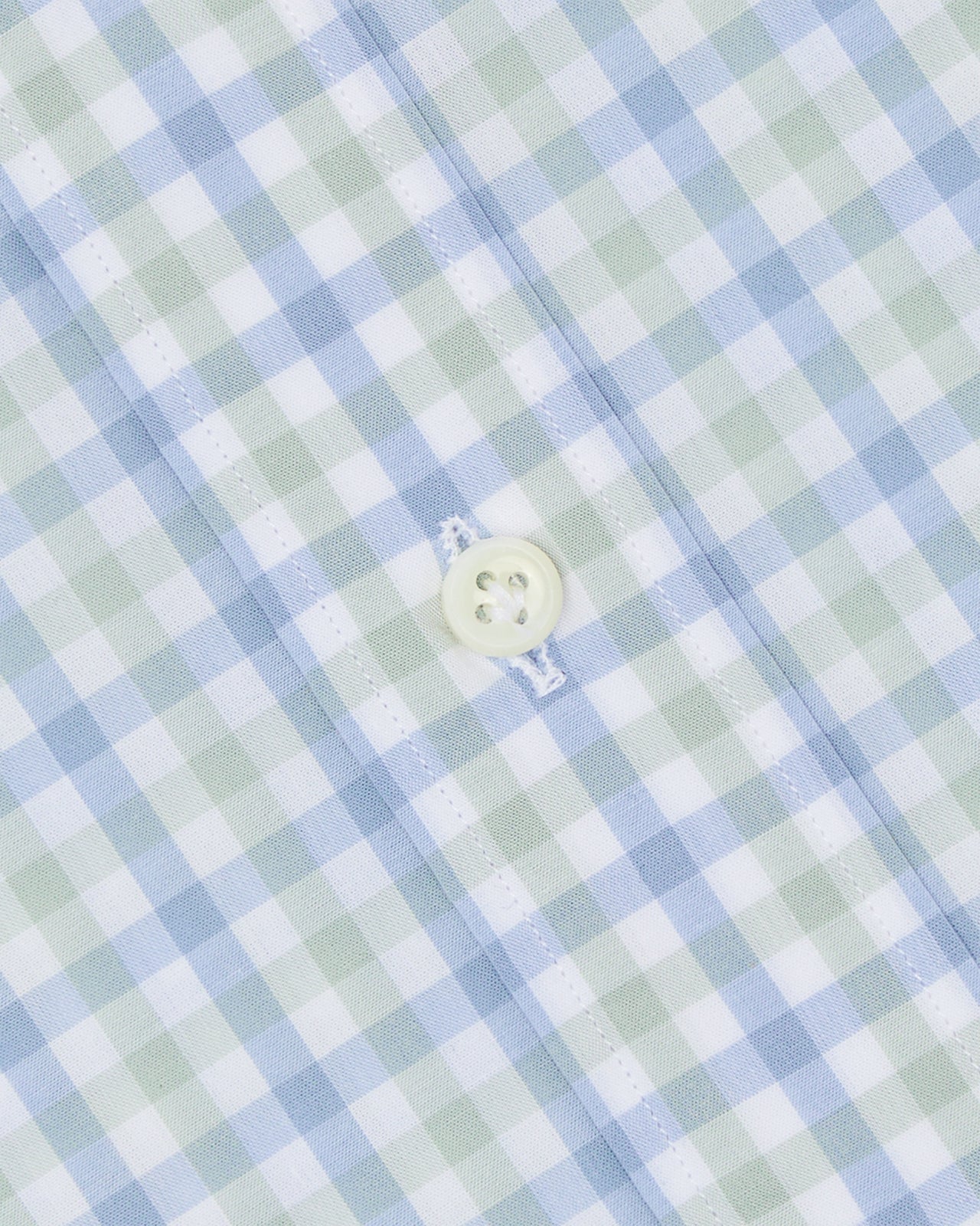 Otto Handmade Sport Shirt in Blue/Green Gingham Poplin