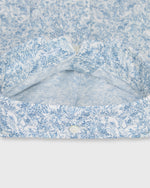 Load image into Gallery viewer, Short-Sleeved Button-Down Sport Shirt in White/Navy Wild Woodland Liberty Fabric
