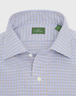Load image into Gallery viewer, Otto Handmade Sport Shirt in Sky/Peach/White Check Poplin

