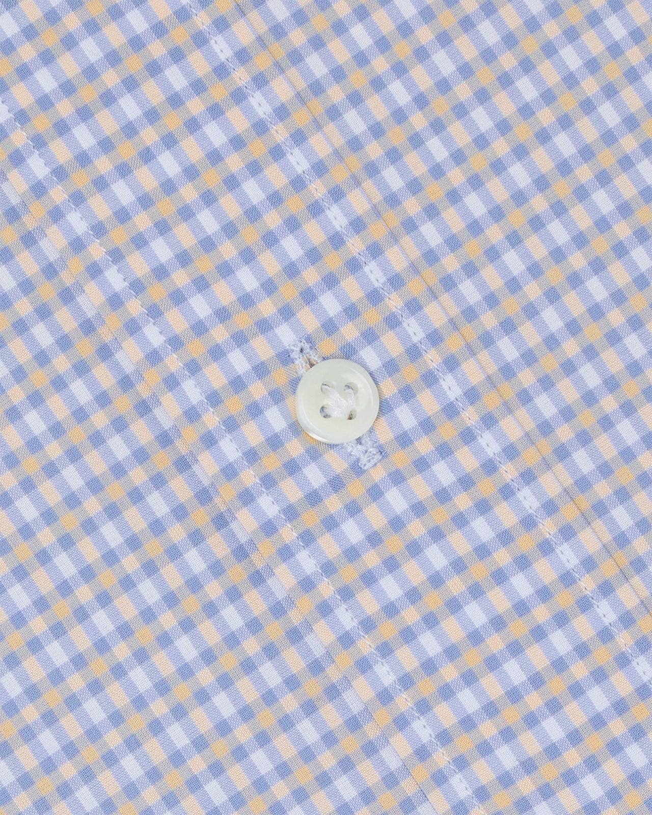 Otto Handmade Sport Shirt in Sky/Peach/White Check Poplin
