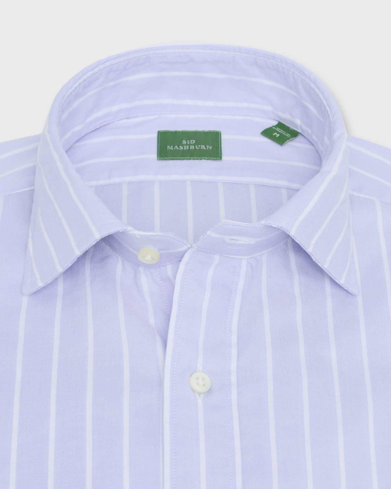 Spread Collar Sport Shirt in Sky/White Lightweight Oxford
