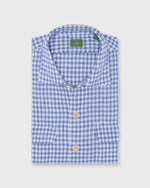 Load image into Gallery viewer, Luke Work Shirt in Peri/Bone Gingham Linen
