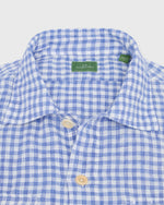 Load image into Gallery viewer, Luke Work Shirt in Peri/Bone Gingham Linen
