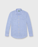 Load image into Gallery viewer, Luke Work Shirt in Peri/Bone Gingham Linen
