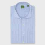 Load image into Gallery viewer, Made-to-Measure Shirt in Heather Sky/Green/Blue Multi Tattersall Poplin

