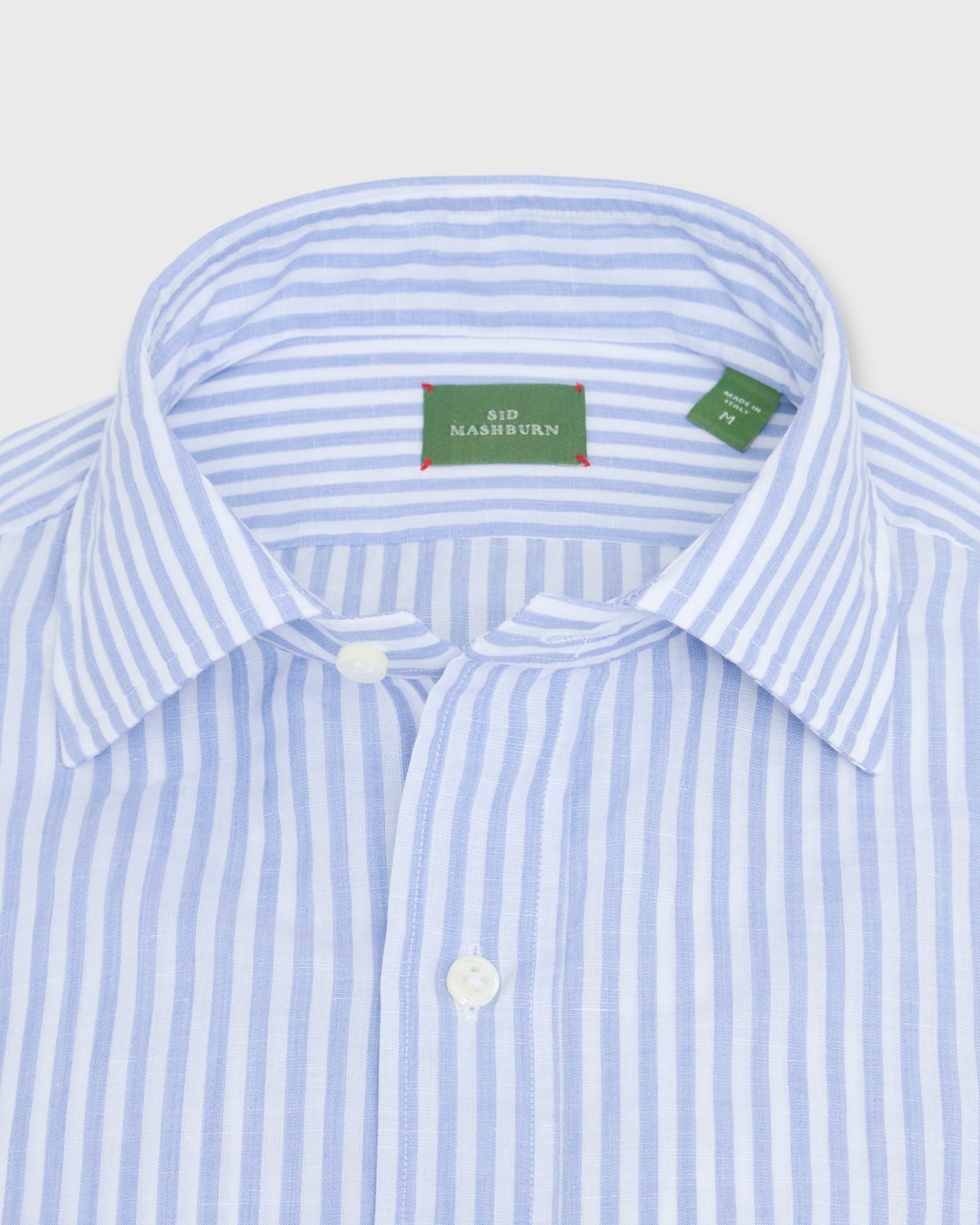 Otto Handmade Sport Shirt in Heather Sky Stripe Cotolino