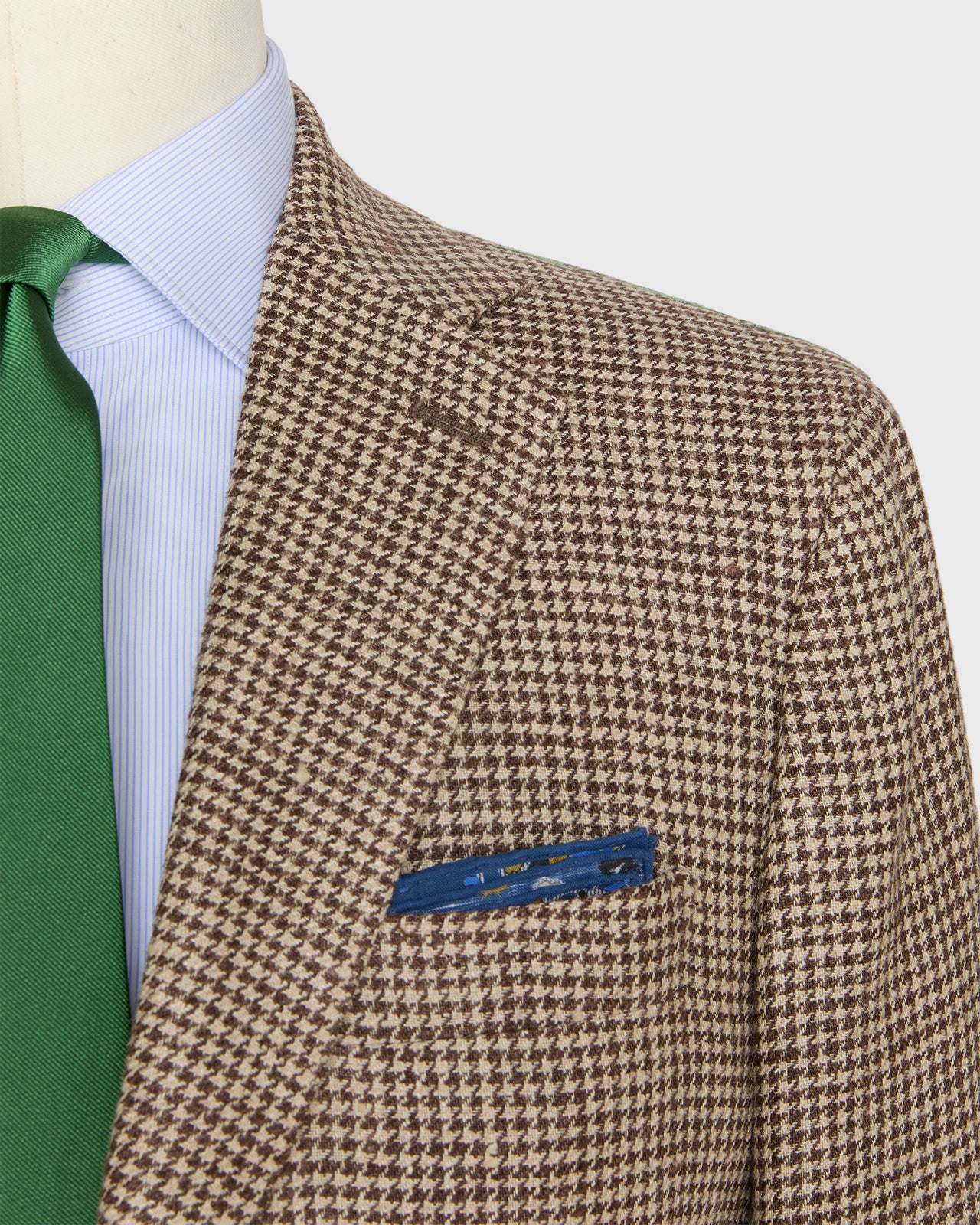 Virgil No. 3 Jacket in Chocolate/Oat Houndstooth Hopsack